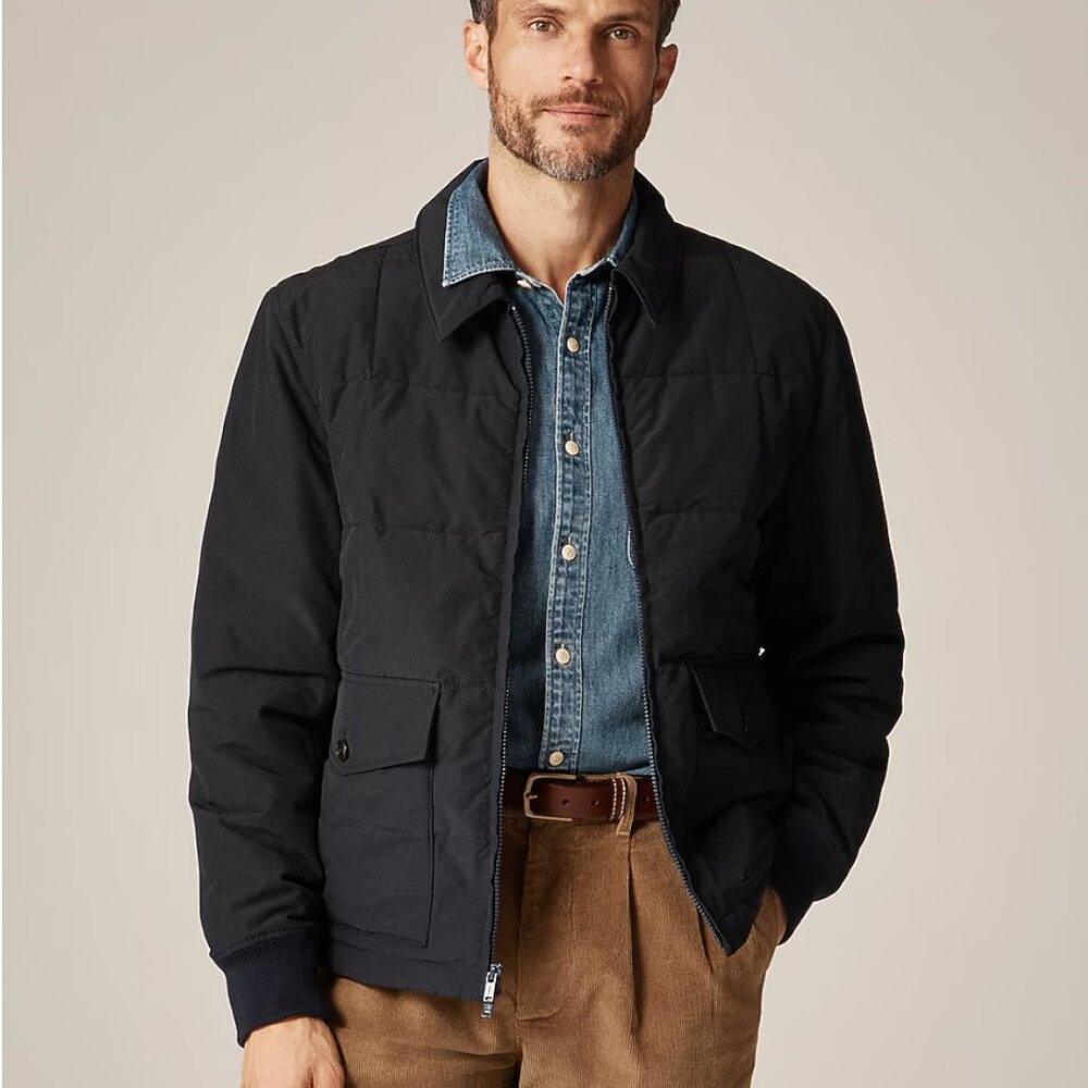 JCREW Men's Box-quilt insulated jacket with PrimaLoft® - New With Tags